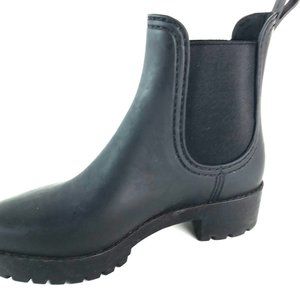 J. Crew Black Waterproof Rain Boots Galoshes